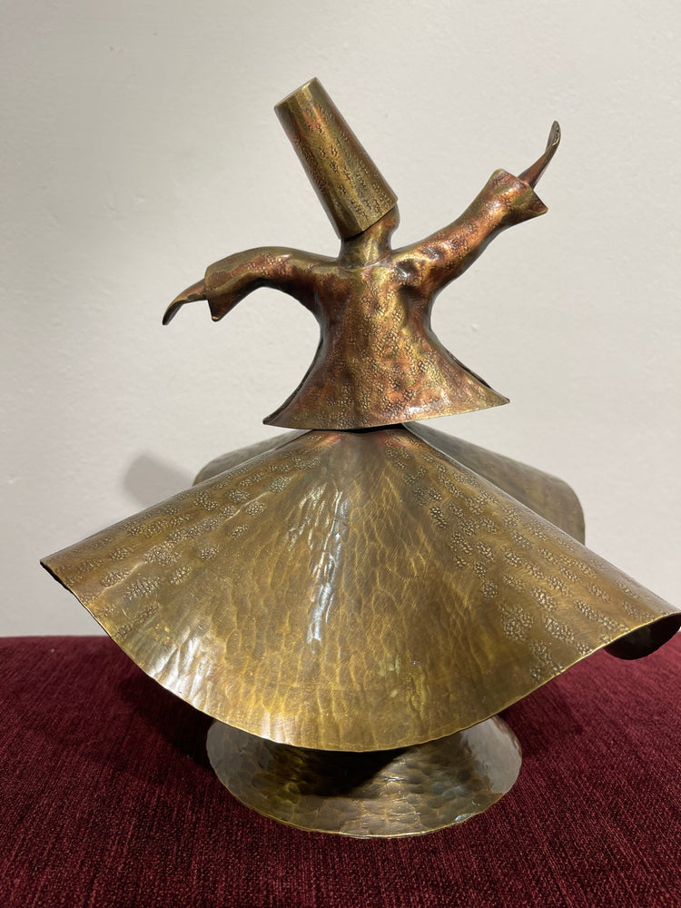 Bronze Spinning Dervish Figure - Handmade