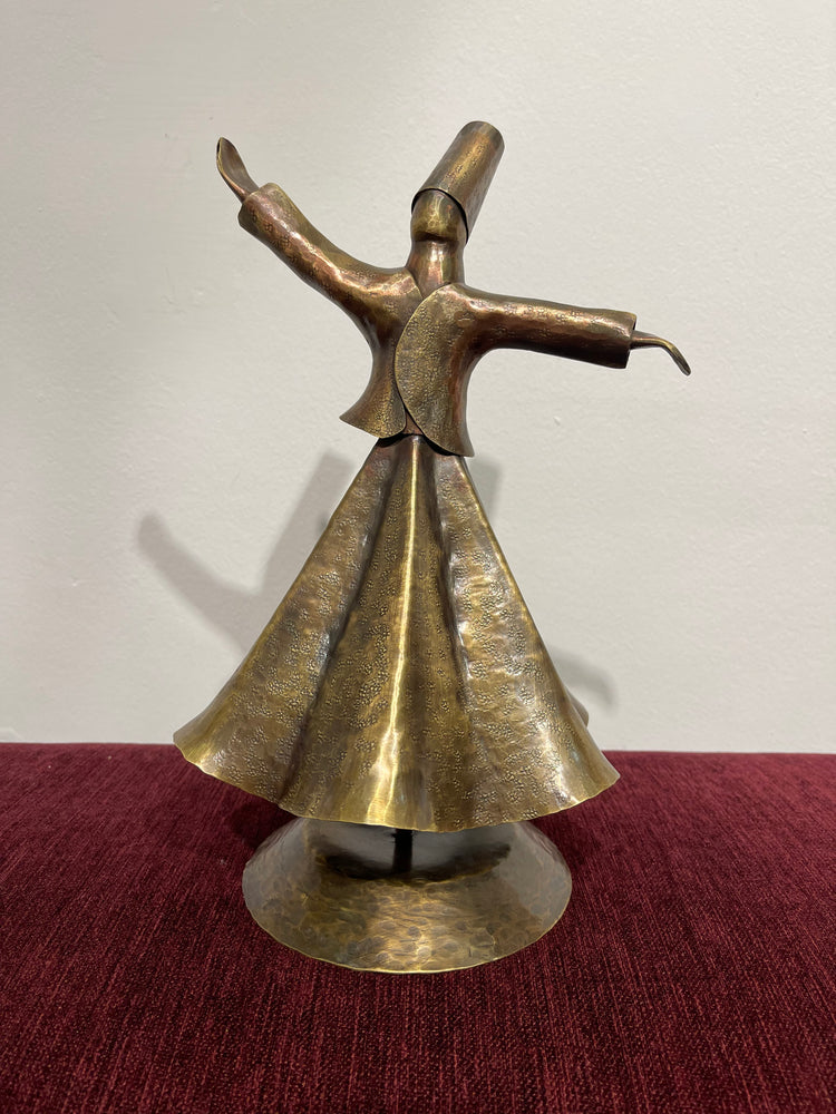 Bronze Spinning Dervish Figure - Handmade