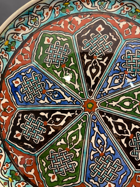 Ottoman Elhamra Design Decorative Plate - Handmade
