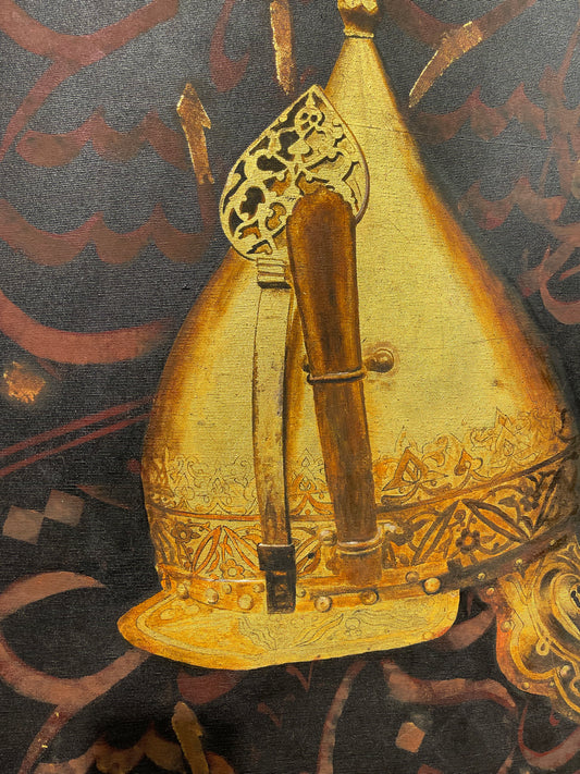 Miğfer (Helmet) Oil Painting on Canvas By Ersan Ataşaer