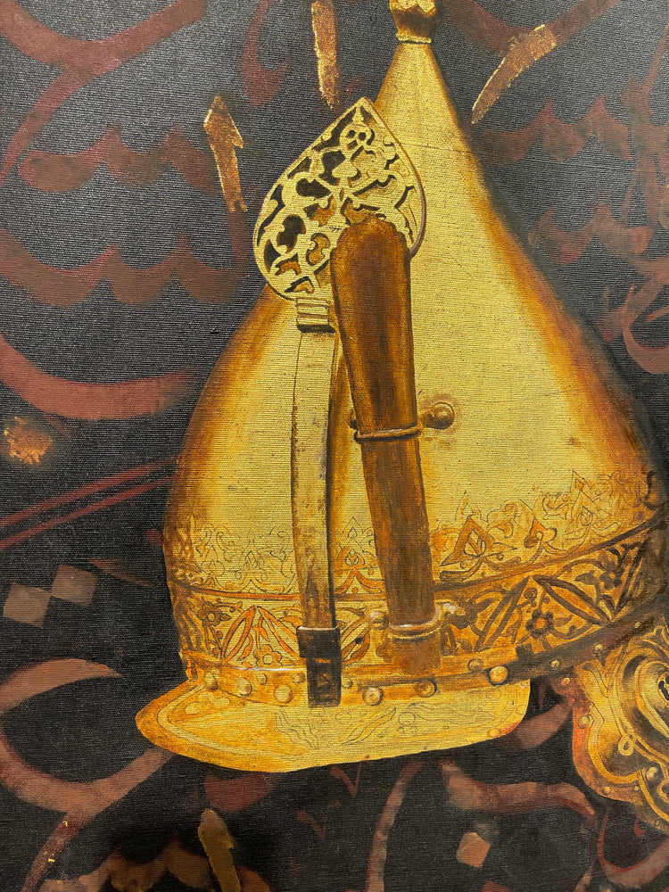 Miğfer (Helmet) Oil Painting on Canvas By Ersan Ataşaer