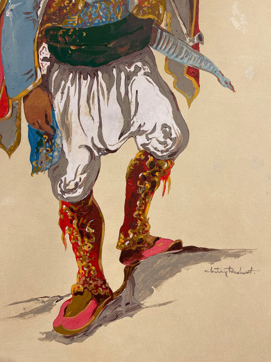 Ottoman Soldier Oil Painting on Canvas by Oktay Bozkurt