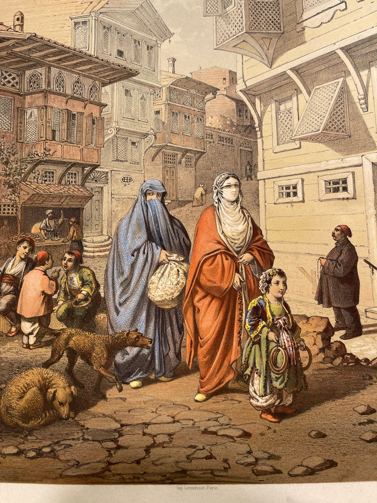 Engraving - Istanbul Streets During the Ottoman Empire