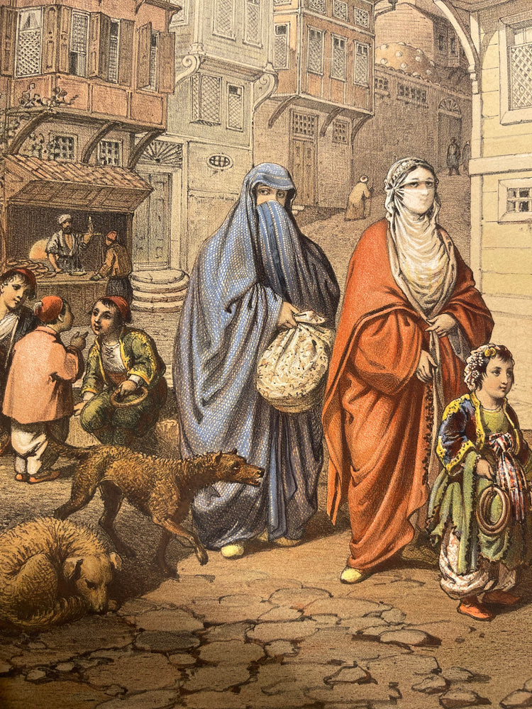 Engraving - Istanbul Streets During the Ottoman Empire