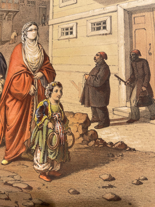 Engraving - Istanbul Streets During the Ottoman Empire
