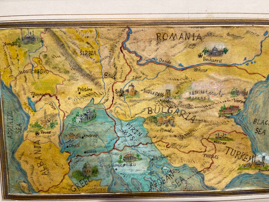 Balkan Countries Map - Hand Drawn