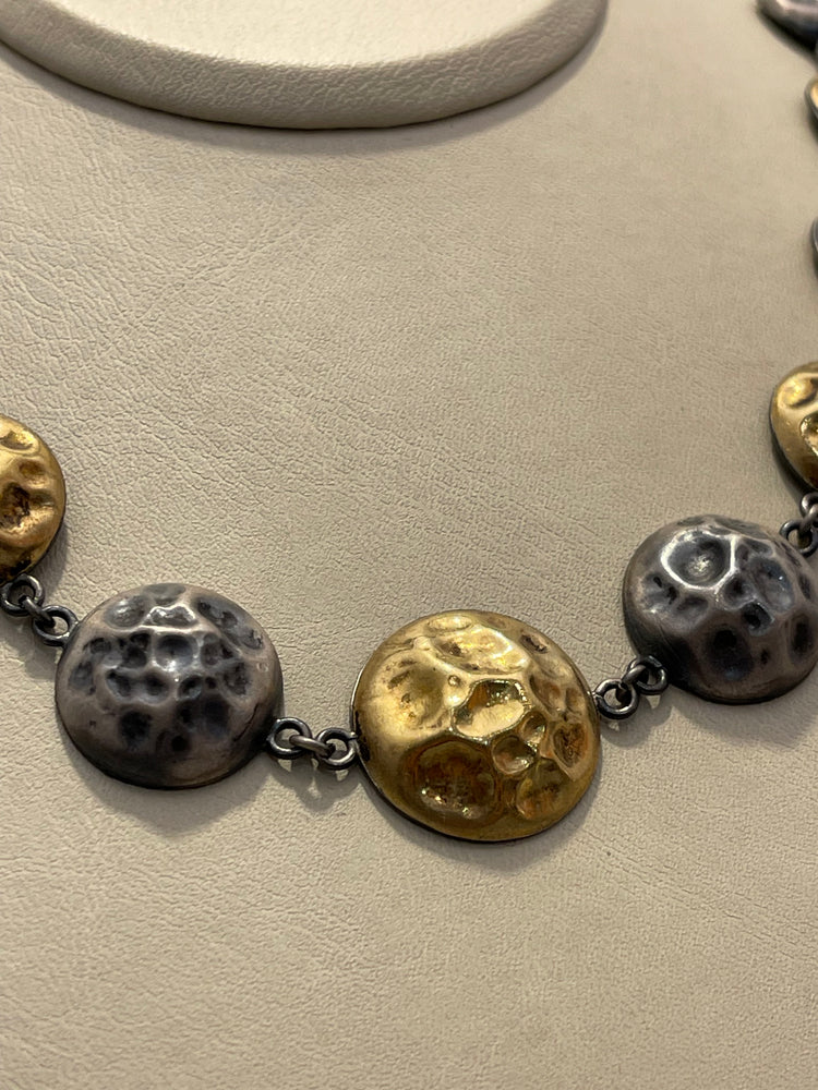 Antique Gold & Silver Necklace - Handmade
