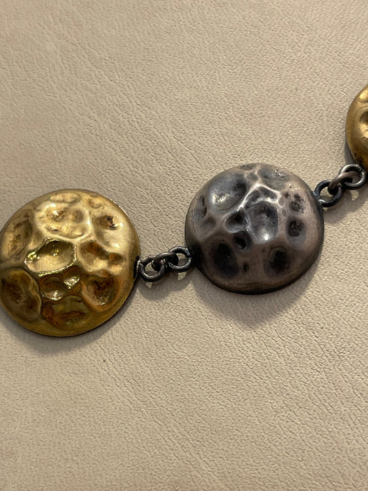 Antique Gold & Silver Necklace - Handmade