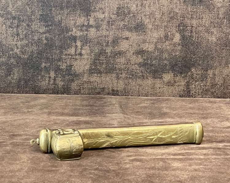 Ottoman Period Brass Divit & Inkwell Set - Handmade