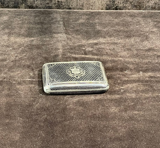 Silver Cigarette Box - Ottoman Period Savat Work - Handmade - 1884