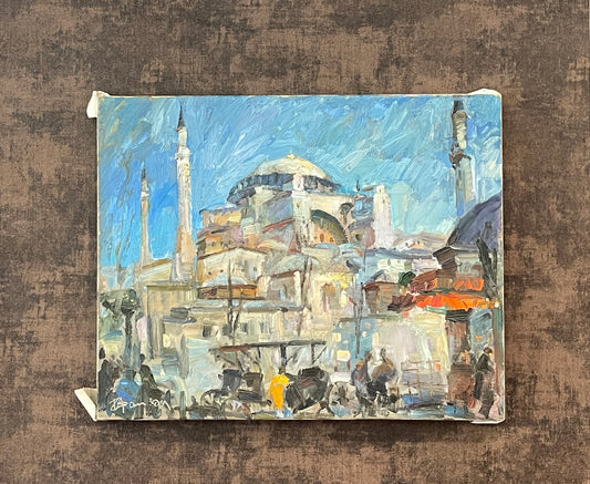 Oil on Canvas Painting - Hagia Sophia by Ersan Ateşer