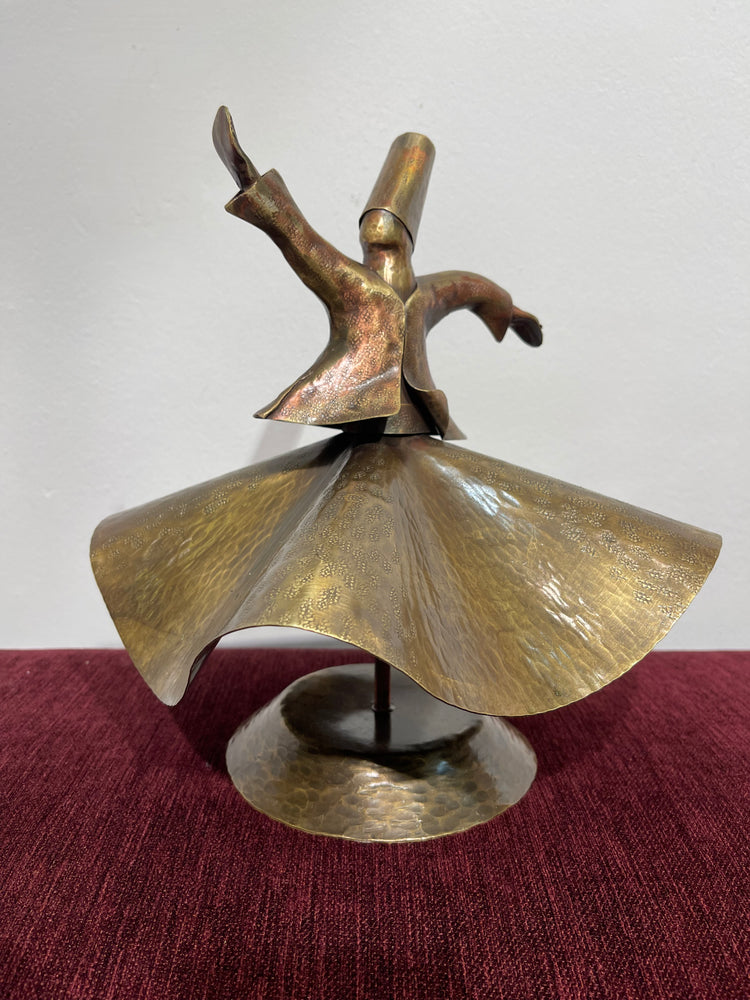 Bronze Spinning Dervish Figure - Handmade