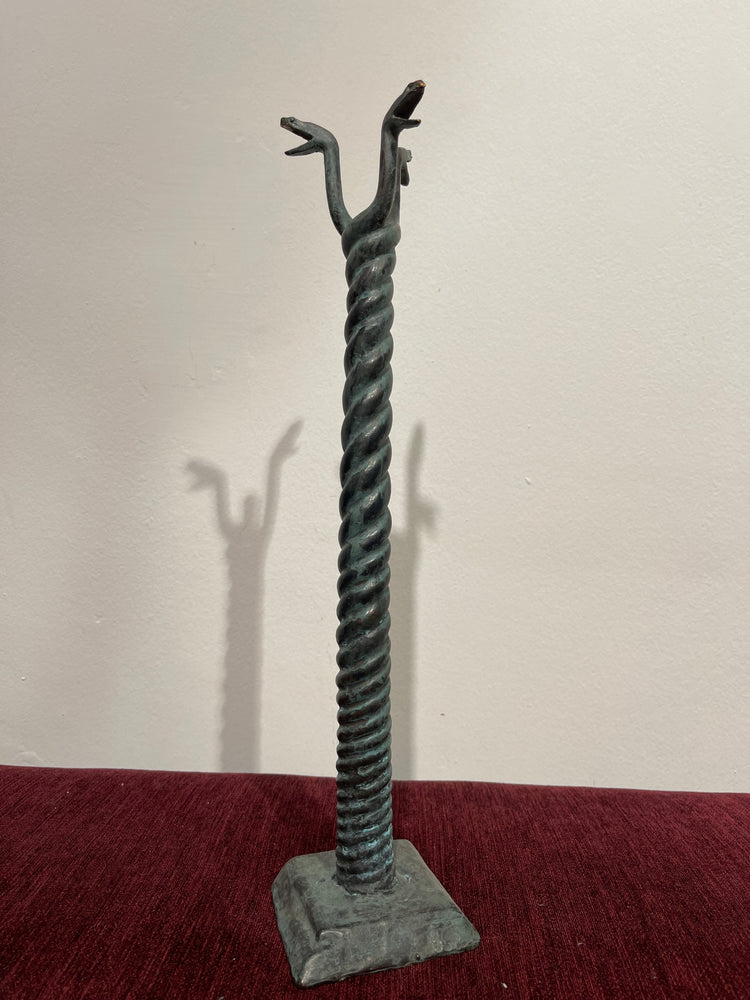 Serpent Column - Bronze Sculpture - Handmade