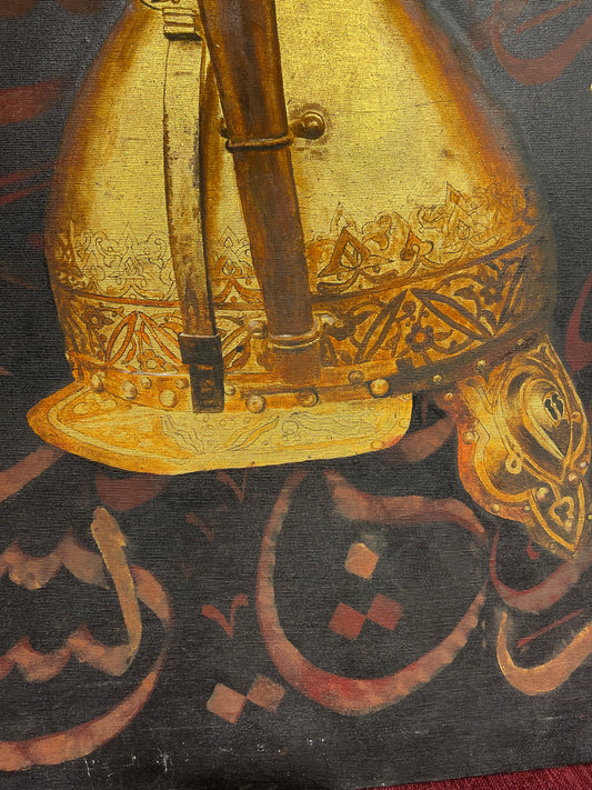 Miğfer (Helmet) Oil Painting on Canvas By Ersan Ataşaer