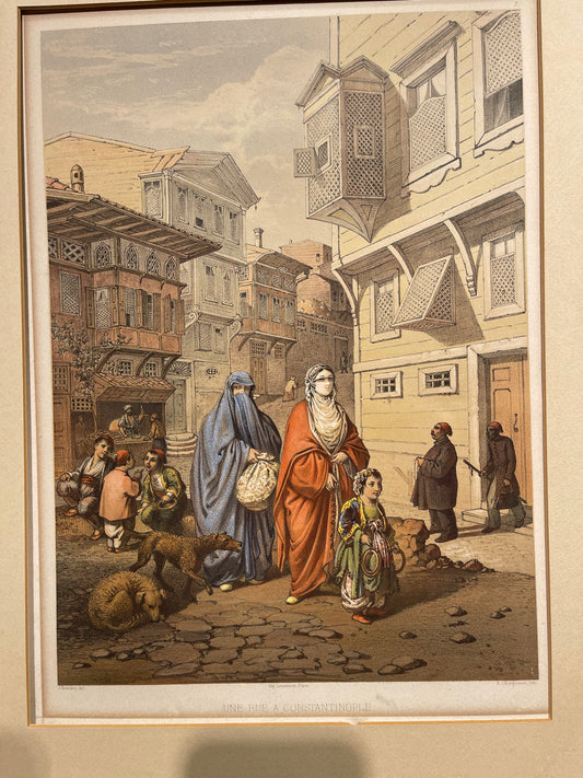 Engraving - Istanbul Streets During the Ottoman Empire