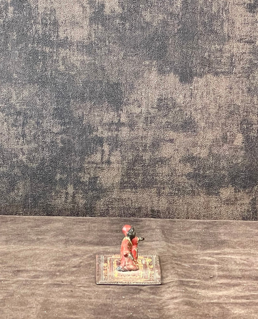 Bronze Figurine of a Child Playing on a Carpet - Handmade (1956)